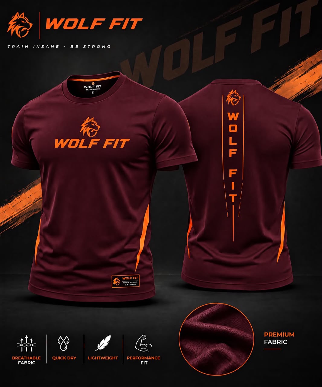 Alpha Performance Tee – Maroon